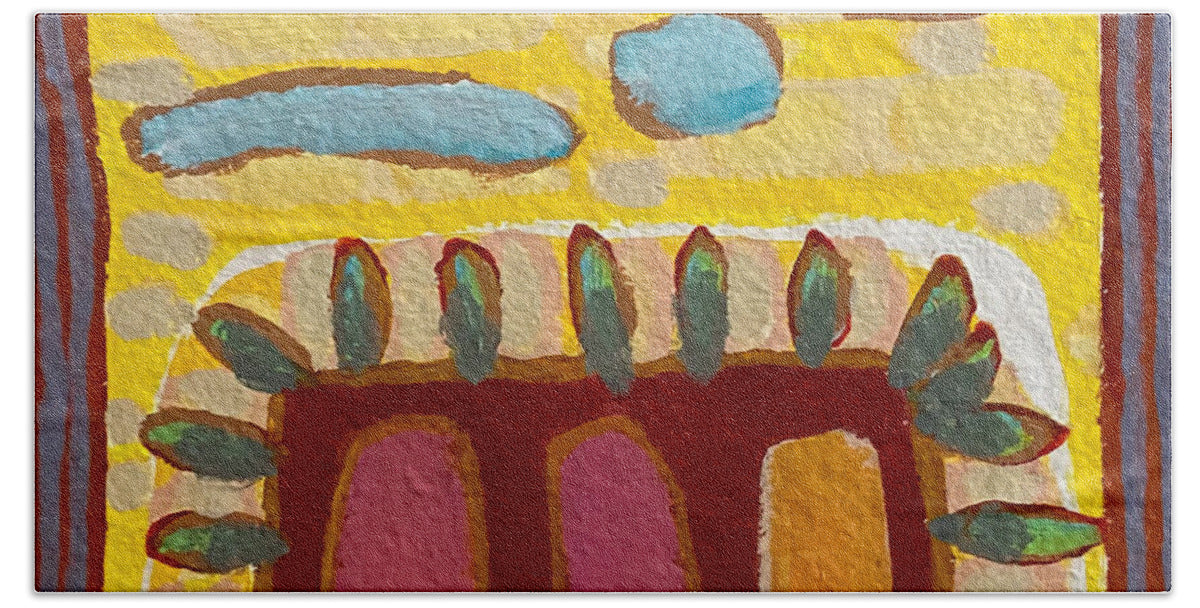 Casa Clouds - Beach Towel | Gretchen Langner Art