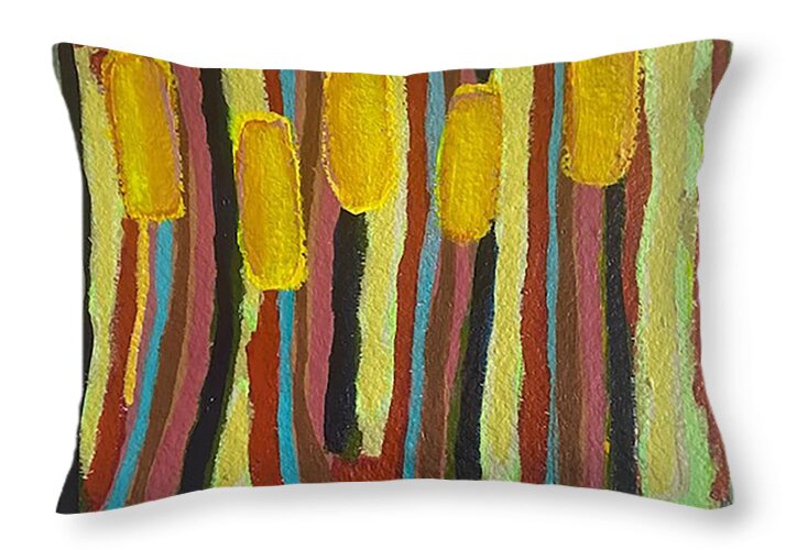 Cat Tails - Throw Pillow | Gretchen Langner Art