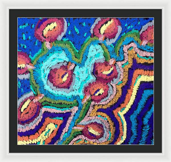 Framed Print | Chenille Posies | Gretchen Langner Art