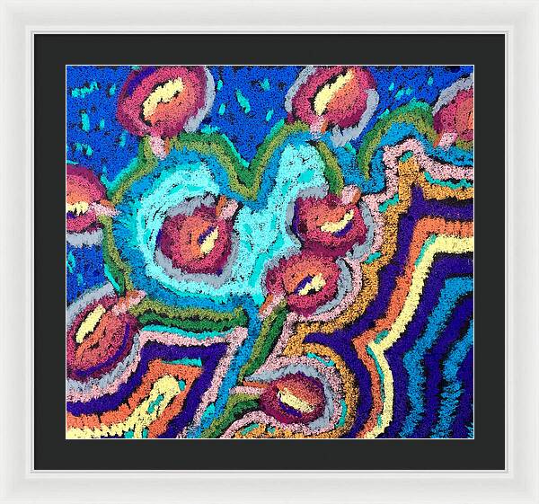 Framed Print | Chenille Posies | Gretchen Langner Art
