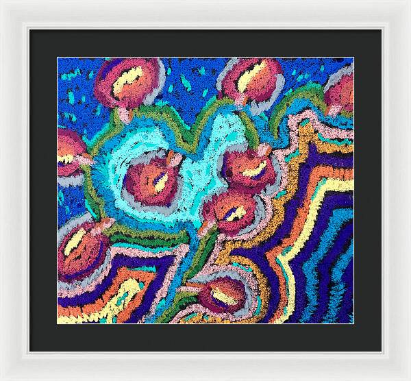 Framed Print | Chenille Posies | Gretchen Langner Art
