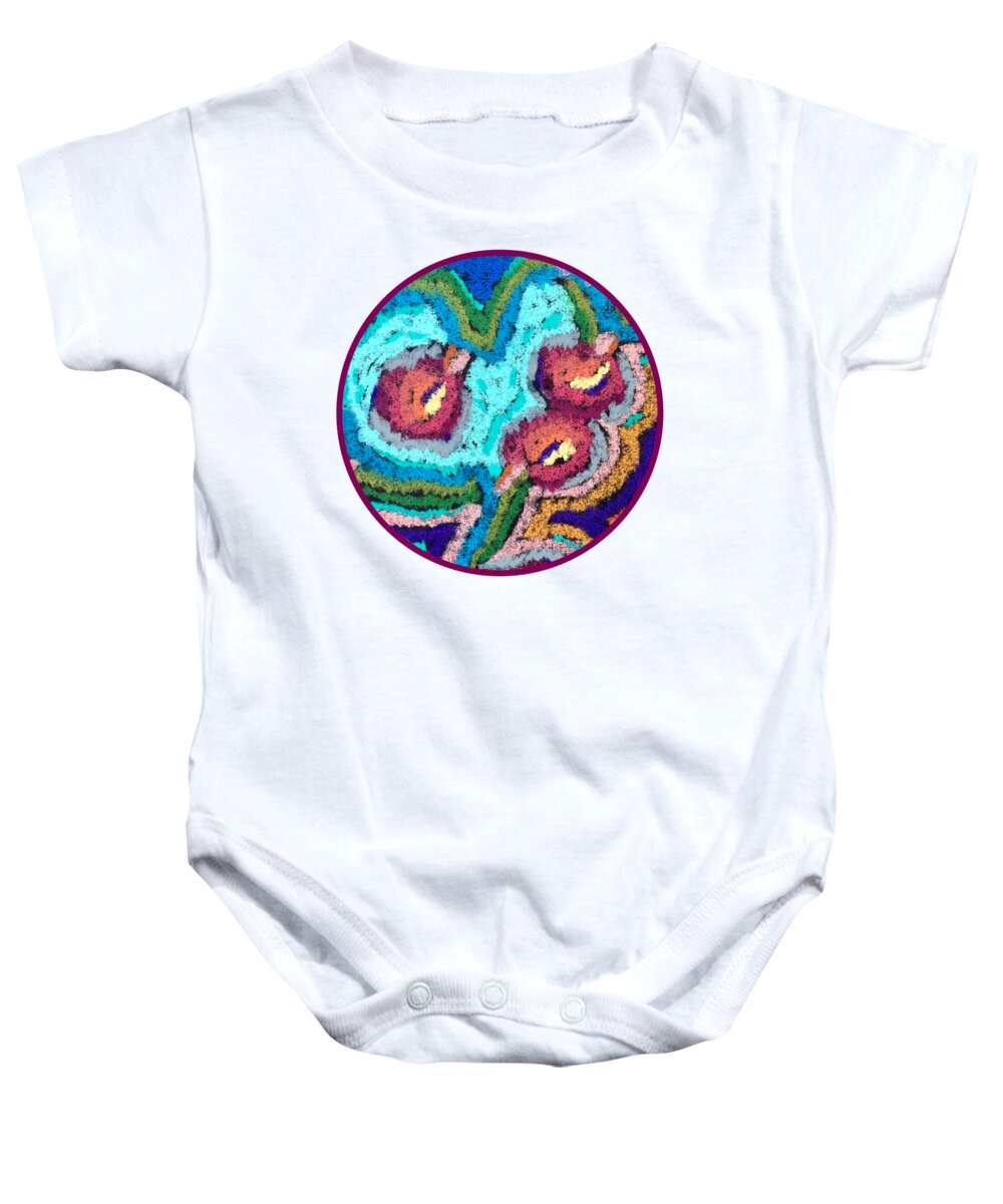 Chenille Posies - Circle - Baby Onesie