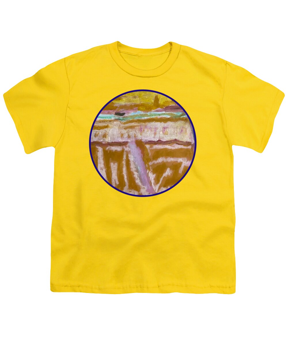 Sitting with Ice Cream - Circle - Youth T-Shirt