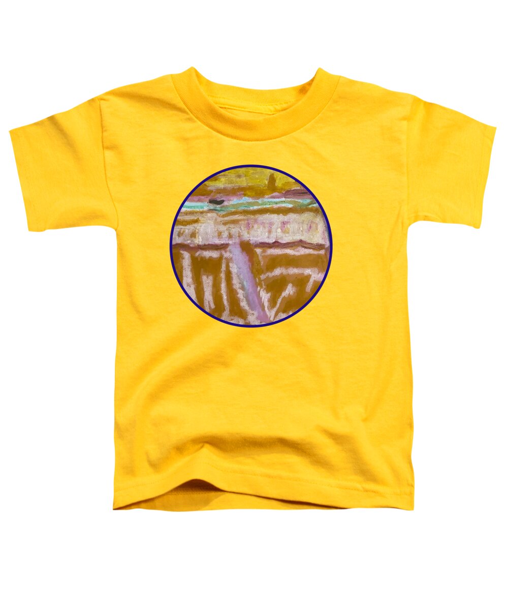 Sitting with Ice Cream - Circle - Toddler T-Shirt