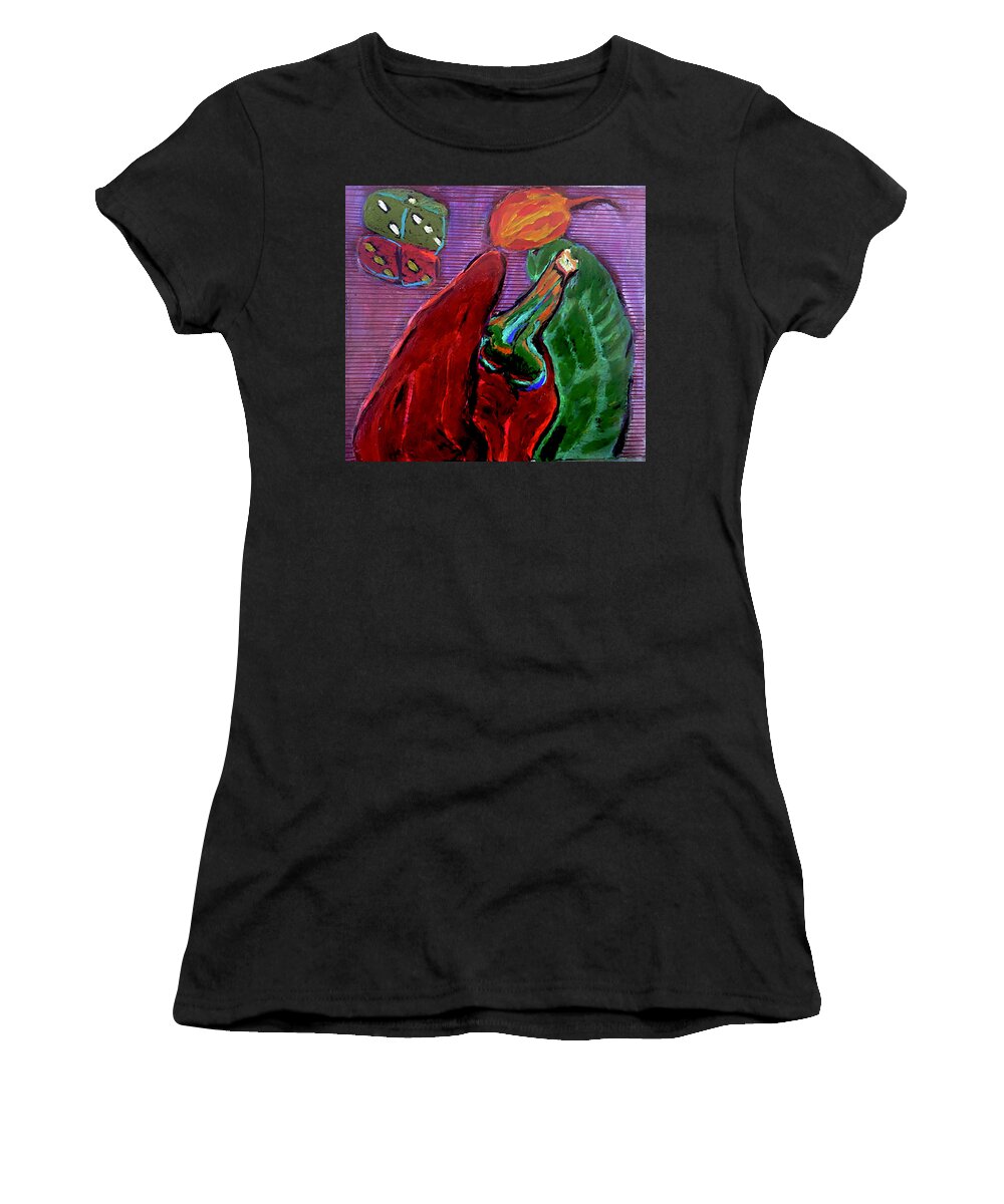 Red Peppers and Dice - Women's T-Shirt | Gretchen Langner Art
