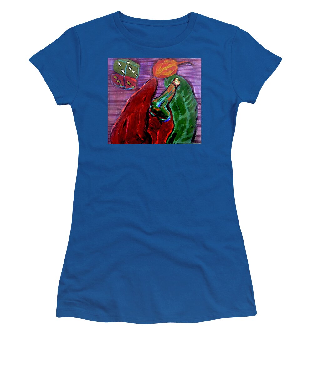 Red Peppers and Dice - Women's T-Shirt | Gretchen Langner Art