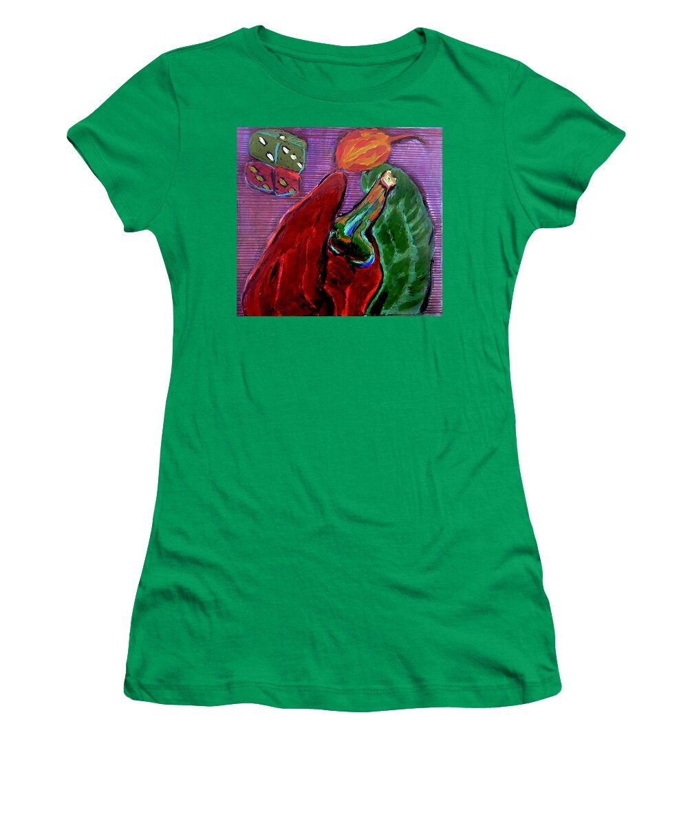 Red Peppers and Dice - Women's T-Shirt | Gretchen Langner Art