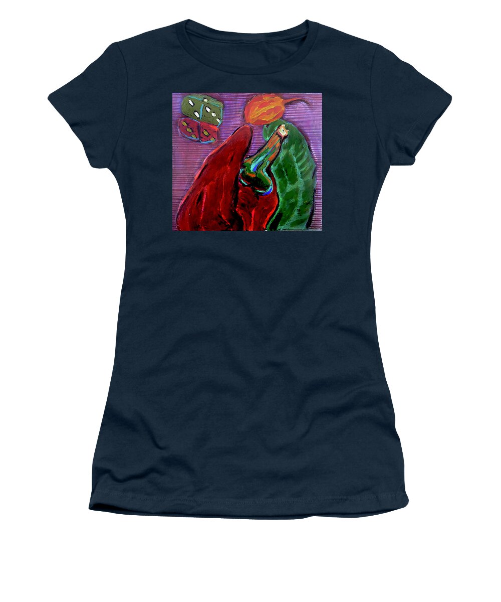Red Peppers and Dice - Women's T-Shirt | Gretchen Langner Art