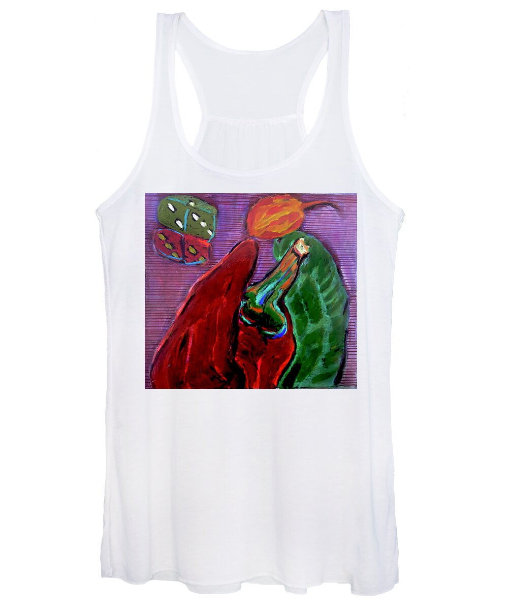 Women's Tank Top | Gretchen Langner Art | Red Peppers and Dice