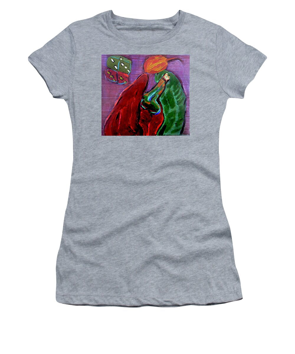 Red Peppers and Dice - Women's T-Shirt | Gretchen Langner Art