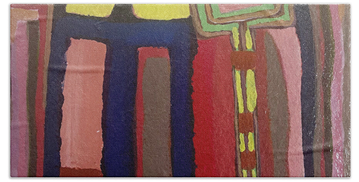 Beach Towel | Urban Tech Field | Gretchen Langner Art