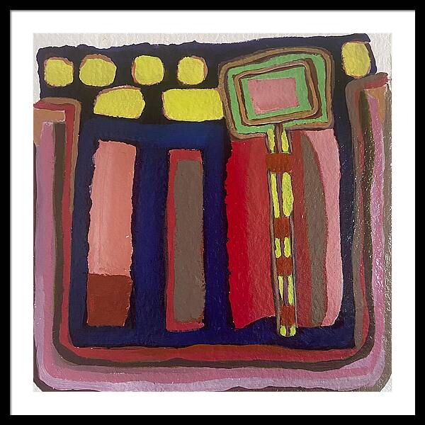 Framed Print | Urban Tech Field | Gretchen Langner Art