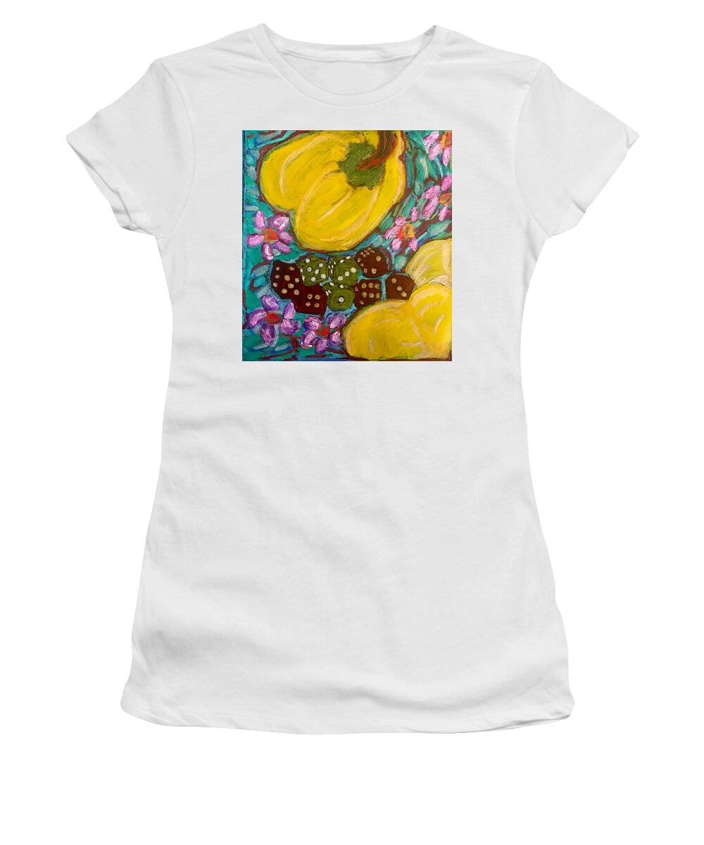 Yellow Peppers and Dice - Women's T-Shirt | Gretchen Langner Art