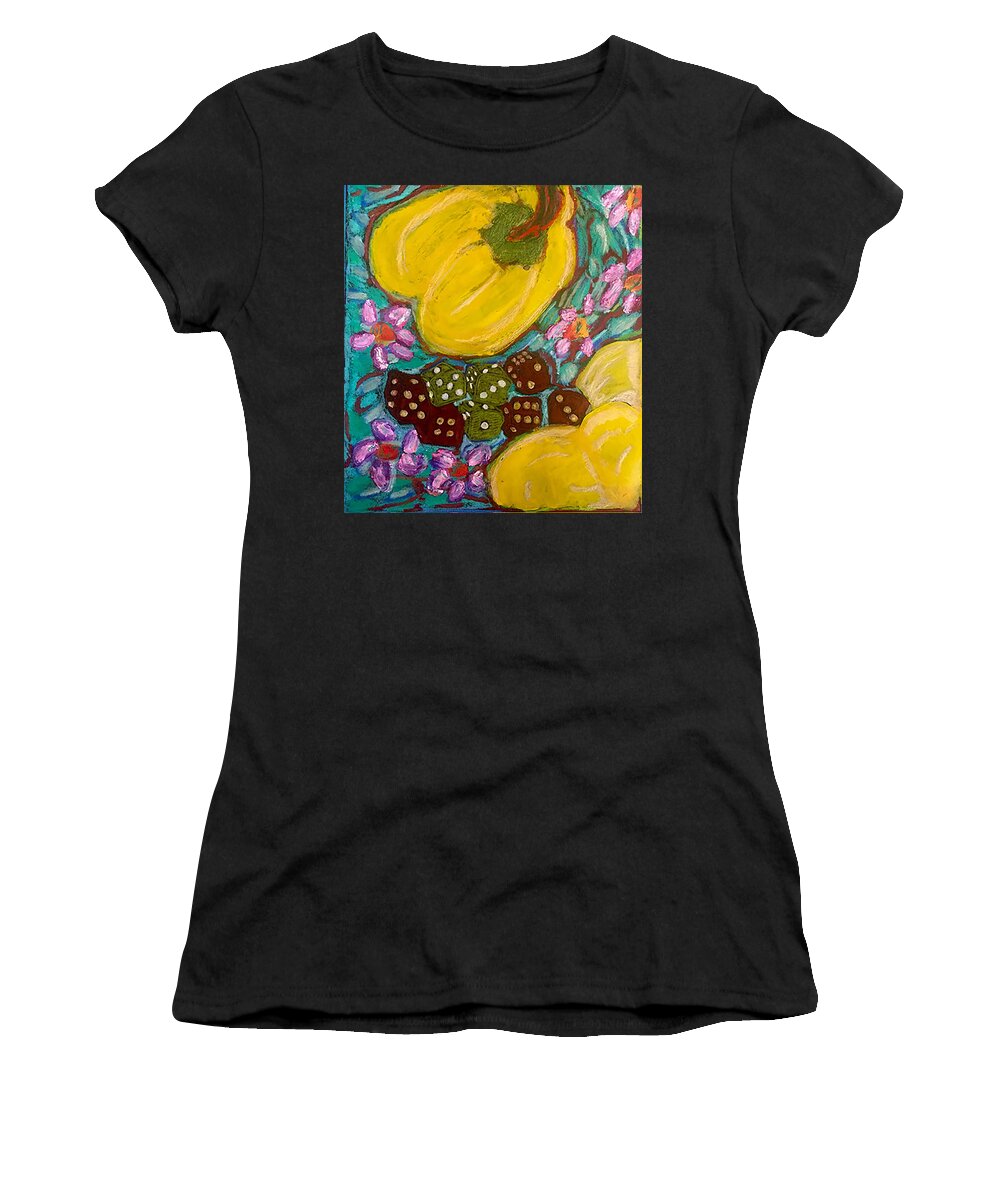 Yellow Peppers and Dice - Women's T-Shirt | Gretchen Langner Art