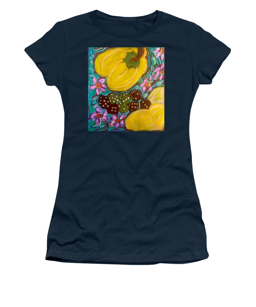 Yellow Peppers and Dice - Women's T-Shirt | Gretchen Langner Art