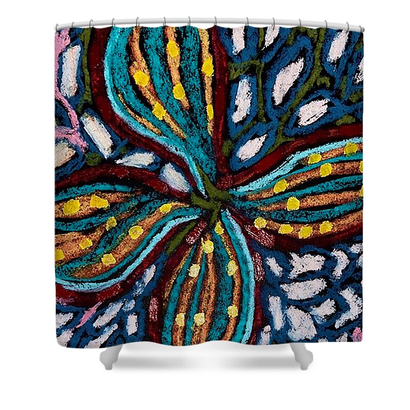 Yellow Seed 2 - Shower Curtain | Gretchen Langner Art