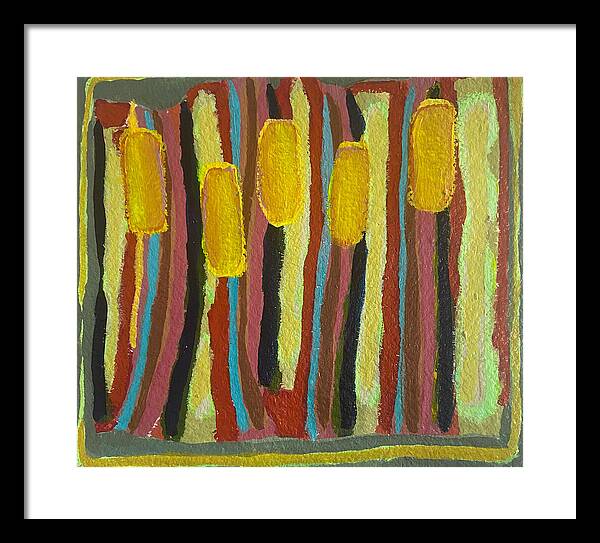 Framed Print | Cat Tails | Gretchen Langner Art
