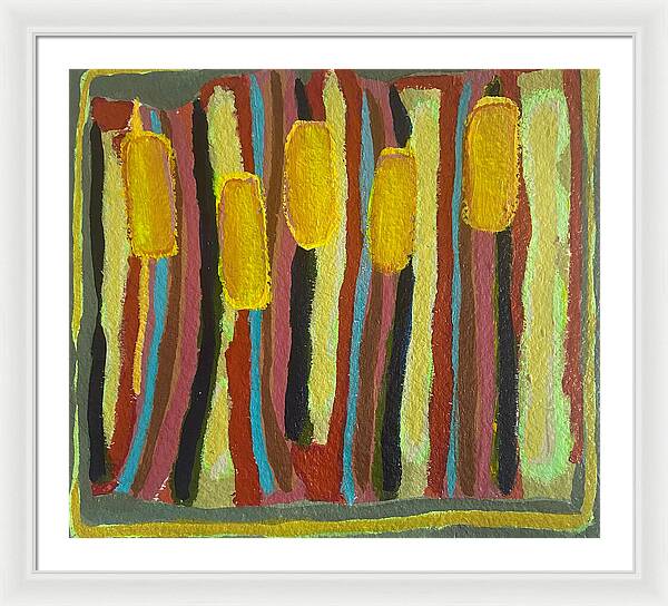 Framed Print | Cat Tails | Gretchen Langner Art