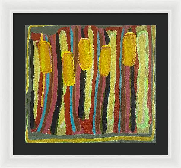 Framed Print | Cat Tails | Gretchen Langner Art