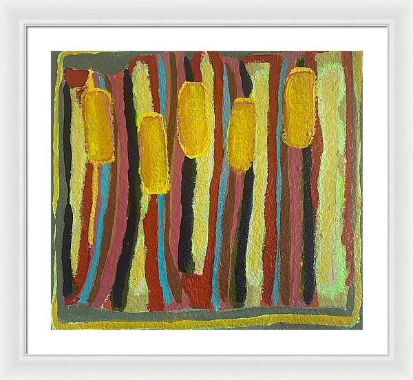 Framed Print | Cat Tails | Gretchen Langner Art