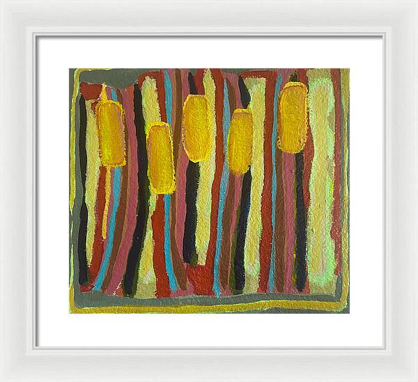 Framed Print | Cat Tails | Gretchen Langner Art