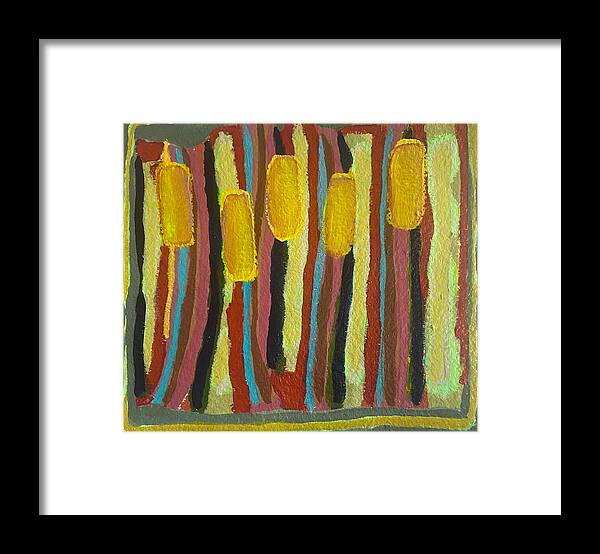 Framed Print | Cat Tails | Gretchen Langner Art