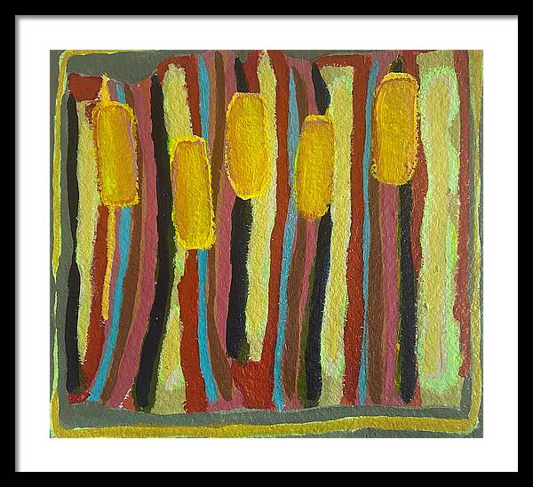 Framed Print | Cat Tails | Gretchen Langner Art