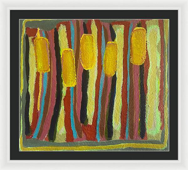 Framed Print | Cat Tails | Gretchen Langner Art