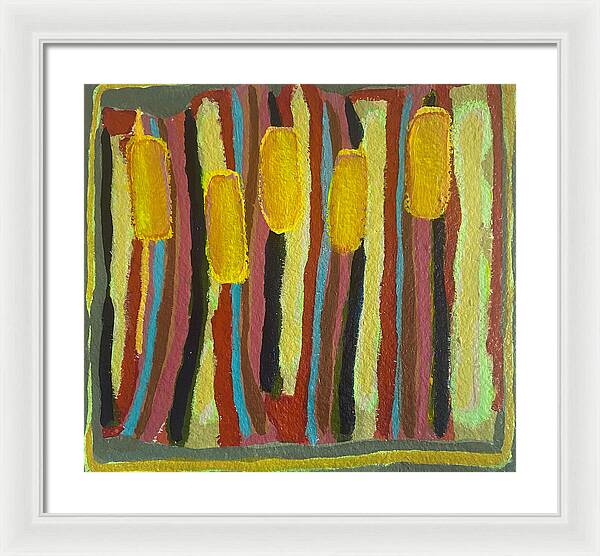Framed Print | Cat Tails | Gretchen Langner Art