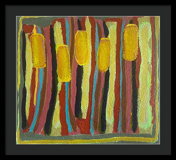 Framed Print | Cat Tails | Gretchen Langner Art