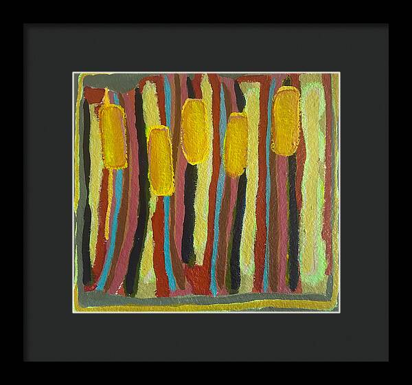 Framed Print | Cat Tails | Gretchen Langner Art
