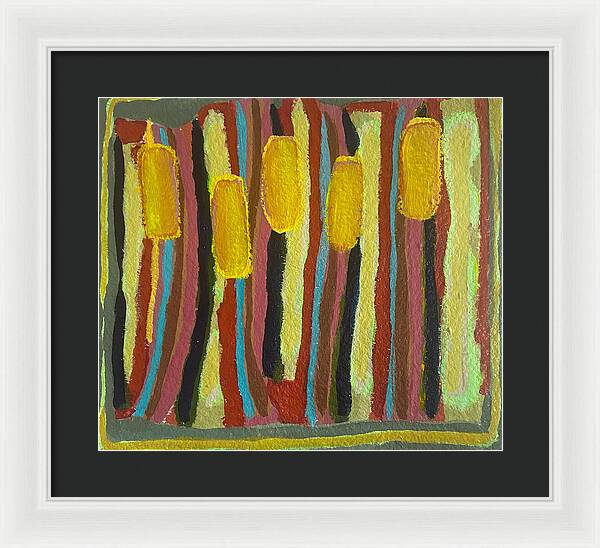Framed Print | Cat Tails | Gretchen Langner Art