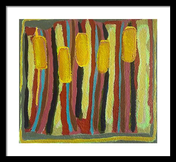 Framed Print | Cat Tails | Gretchen Langner Art