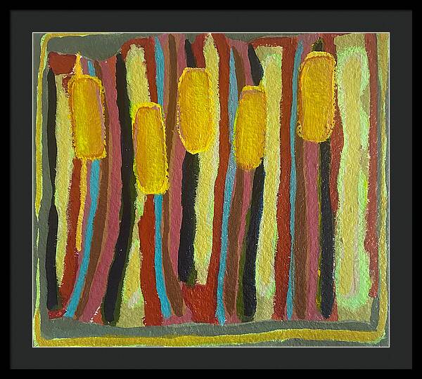 Framed Print | Cat Tails | Gretchen Langner Art