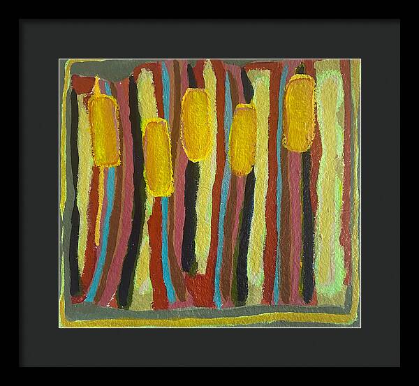 Framed Print | Cat Tails | Gretchen Langner Art