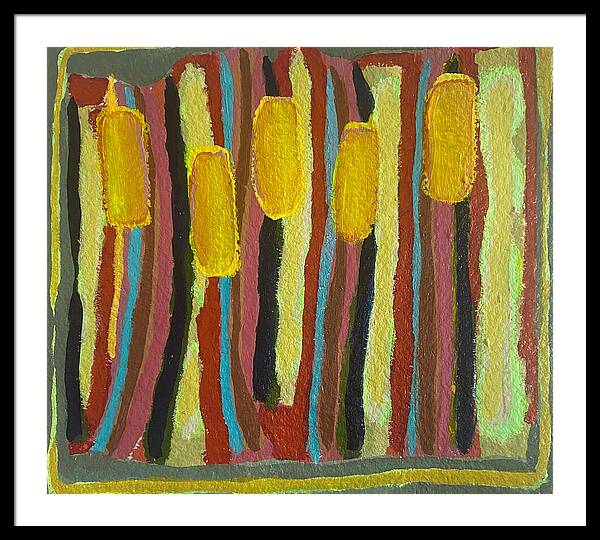 Framed Print | Cat Tails | Gretchen Langner Art