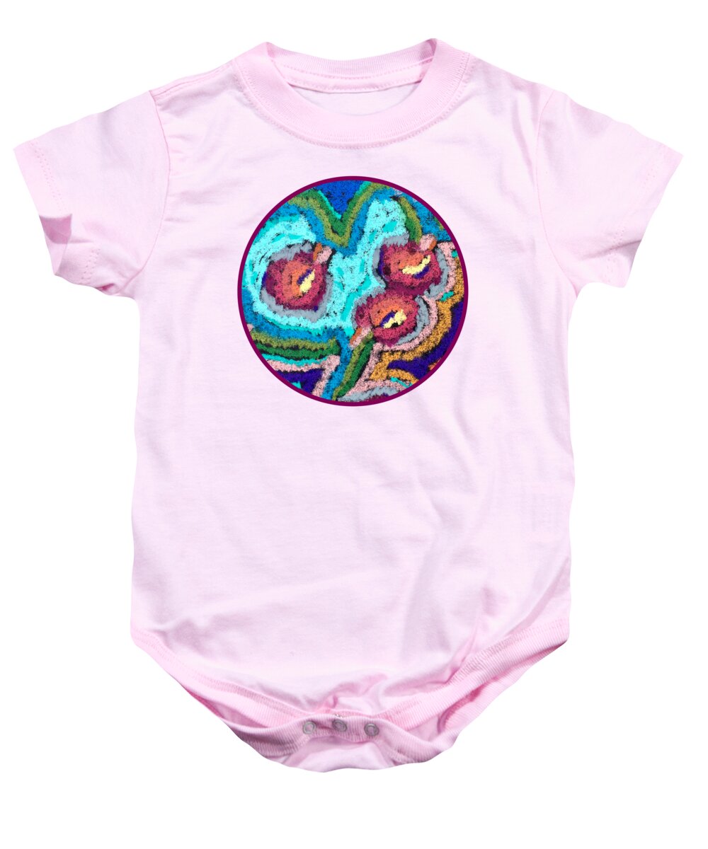 Chenille Posies - Circle - Baby Onesie