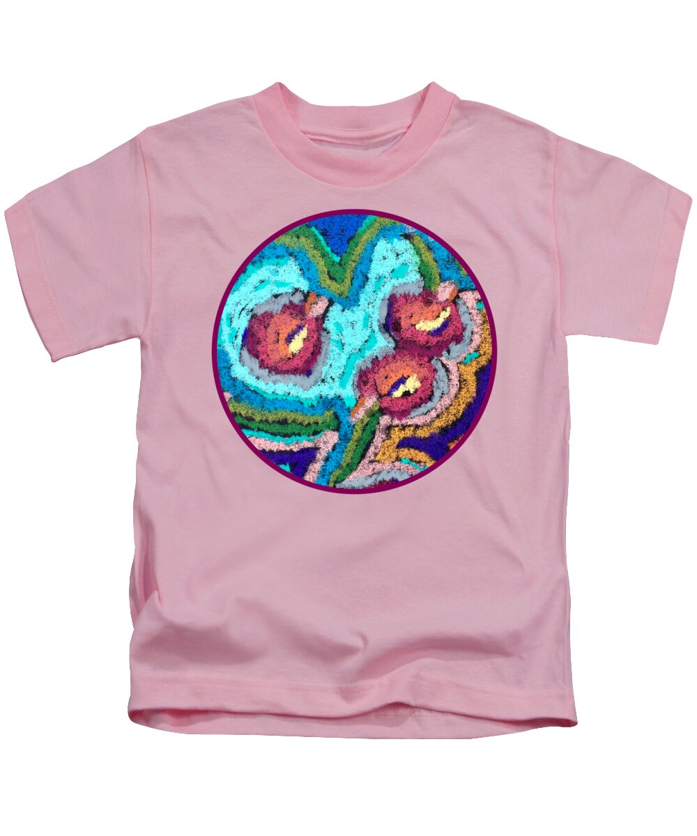 Chenille Posies - Circle - Kids T-Shirt