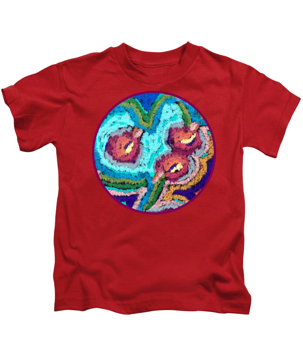 Chenille Posies - Circle - Kids T-Shirt