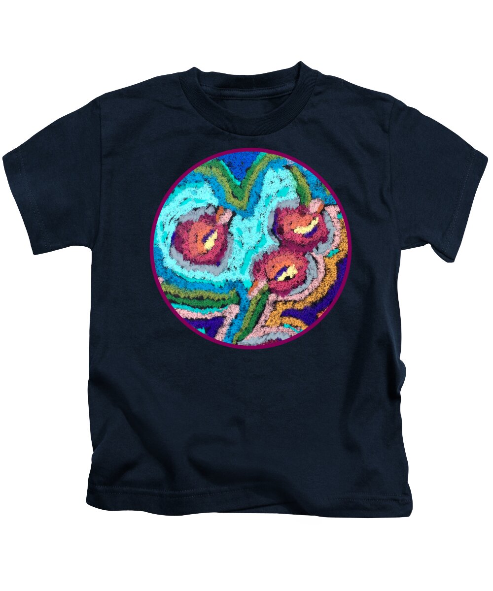 Chenille Posies - Circle - Kids T-Shirt
