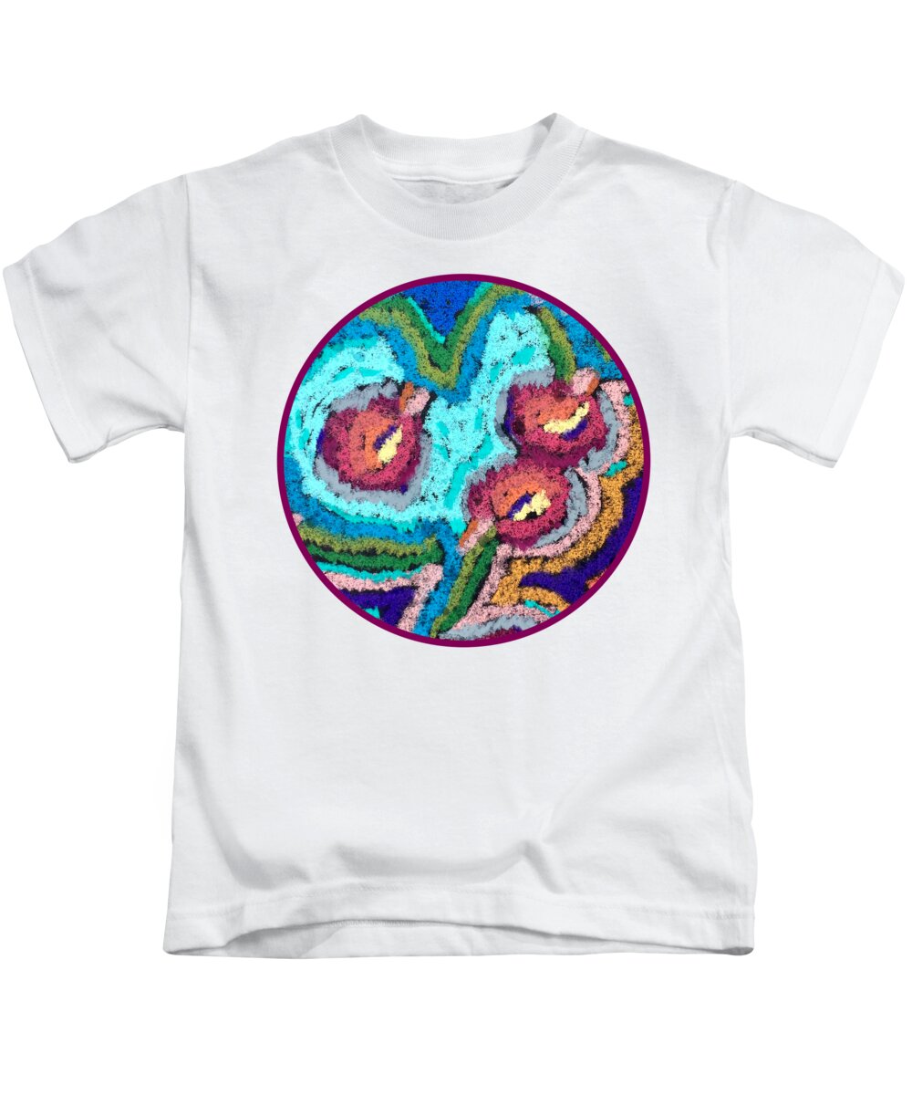 Chenille Posies - Circle - Kids T-Shirt
