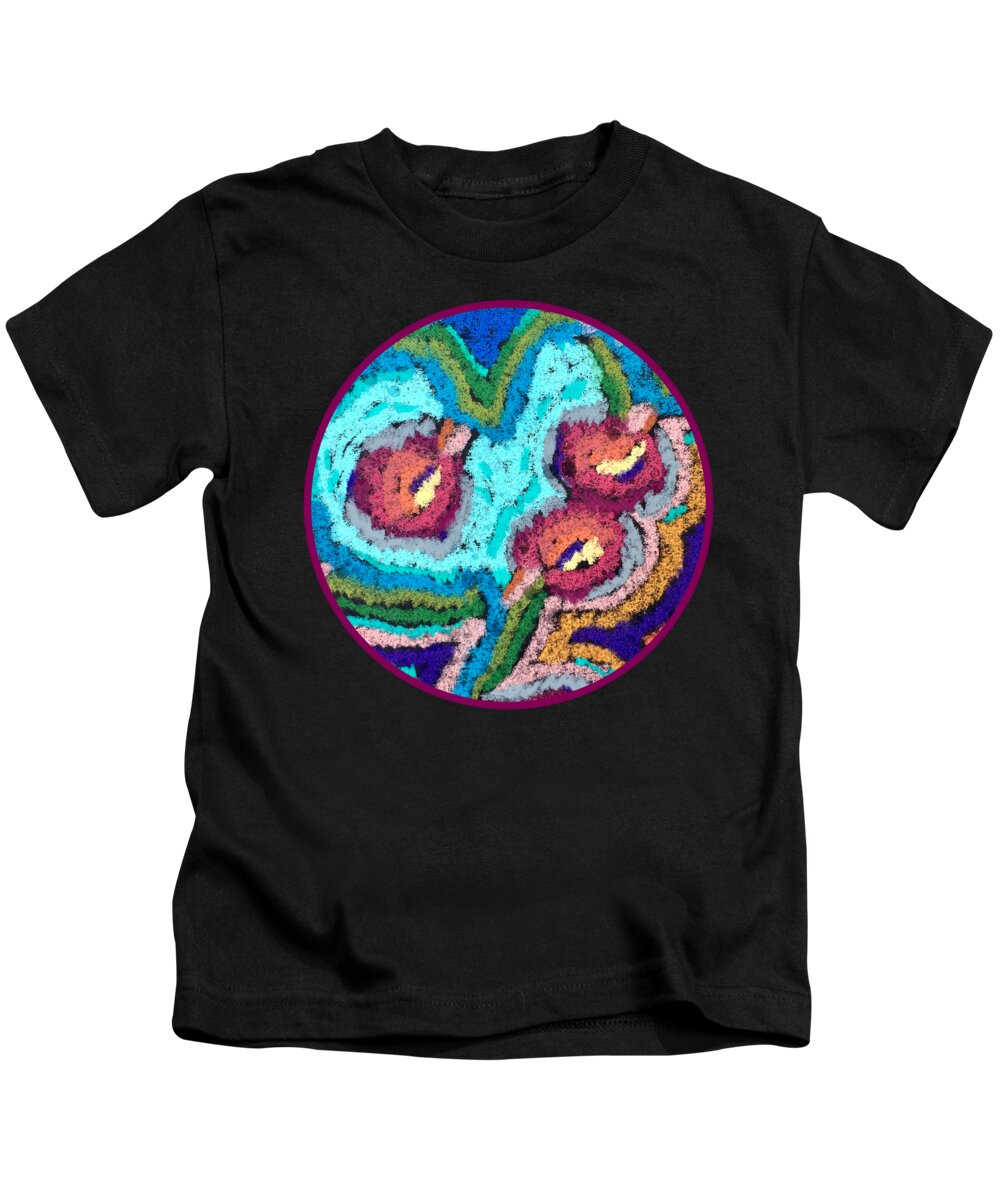 Chenille Posies - Circle - Kids T-Shirt