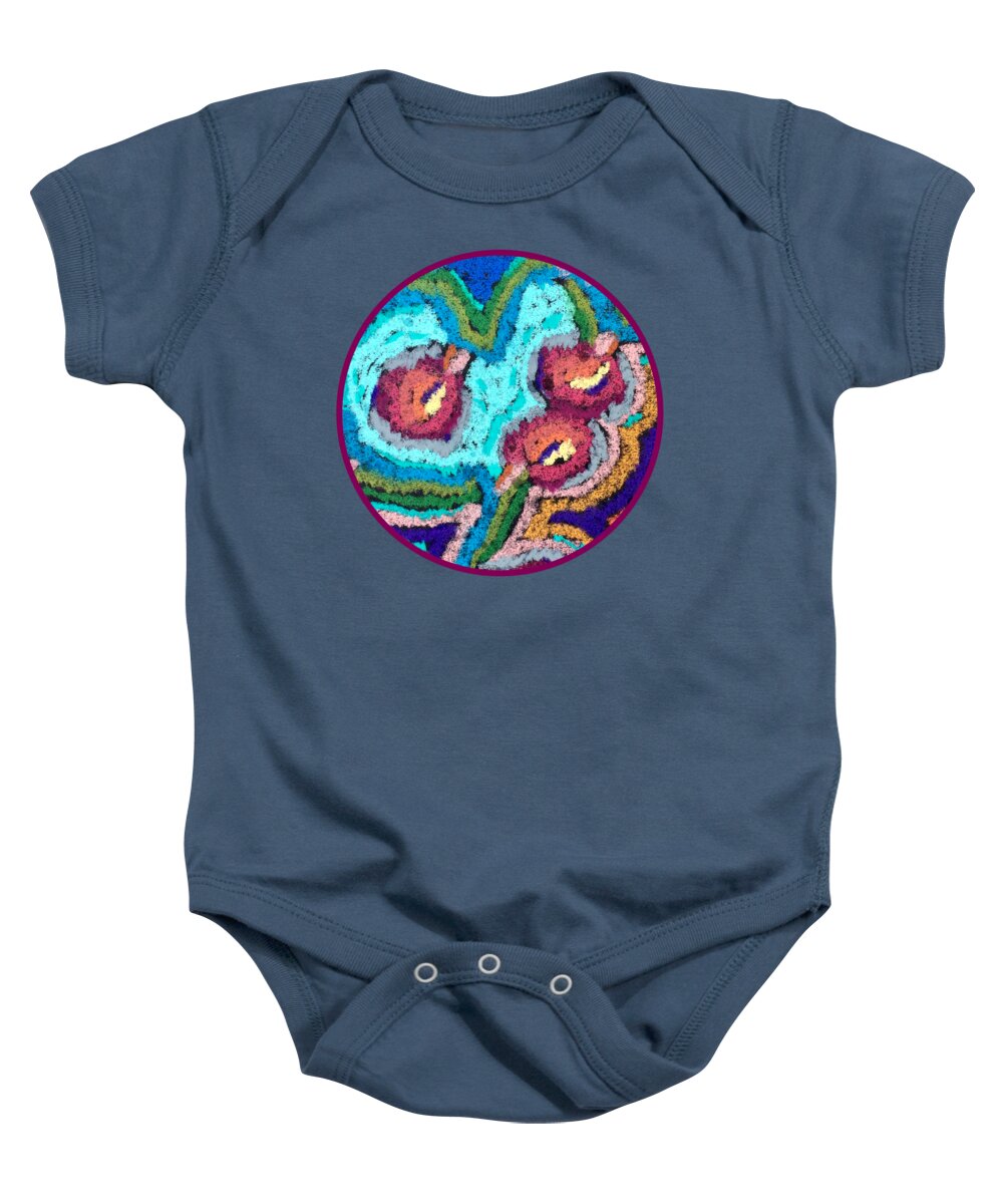 Chenille Posies - Circle - Baby Onesie