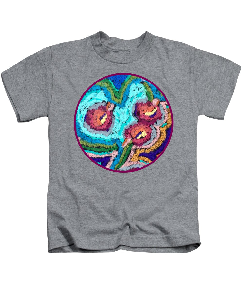 Chenille Posies - Circle - Kids T-Shirt