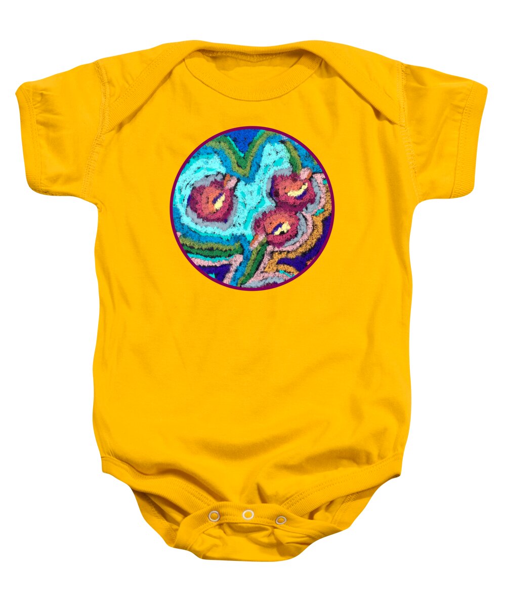 Chenille Posies - Circle - Baby Onesie