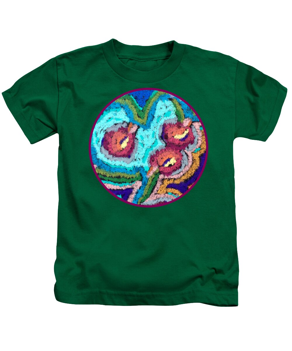 Chenille Posies - Circle - Kids T-Shirt