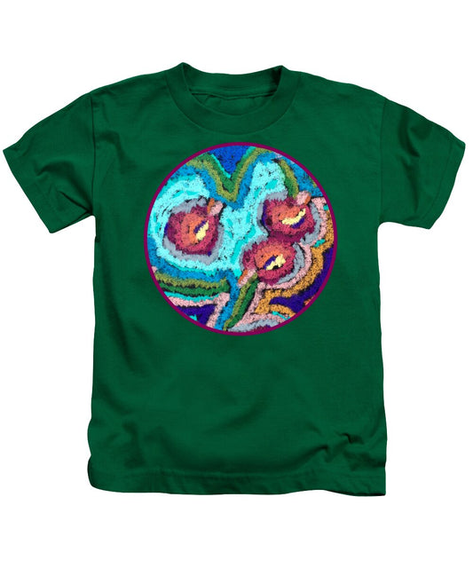 Chenille Posies - Circle - Kids T-Shirt