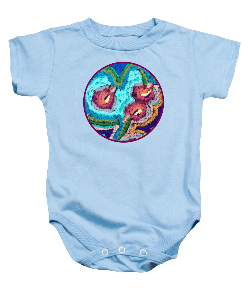 Chenille Posies - Circle - Baby Onesie