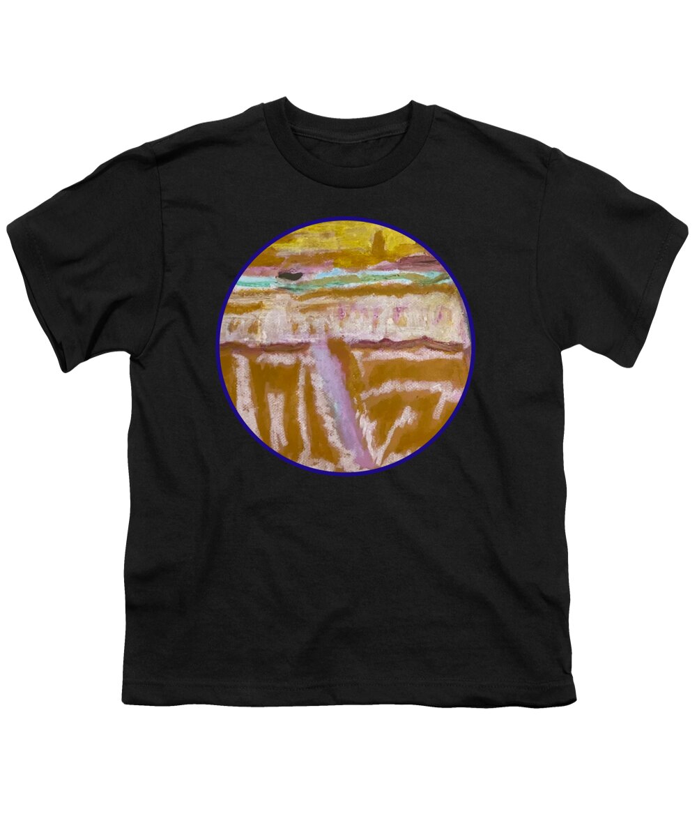 Sitting with Ice Cream - Circle - Youth T-Shirt