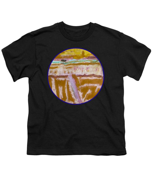 Sitting with Ice Cream - Circle - Youth T-Shirt